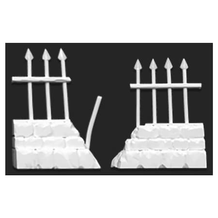 Thinkandplay Bones - Graveyard Ruined Fences Miniatures - Set of 2 TH3295218